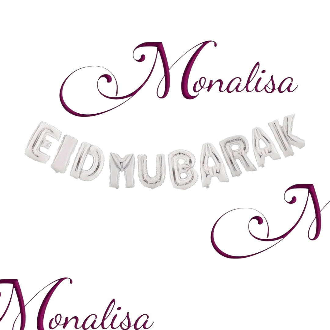 Eid Mubarak Letter Balloons