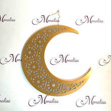 Load image into Gallery viewer, LED Hanging Crescent Moon