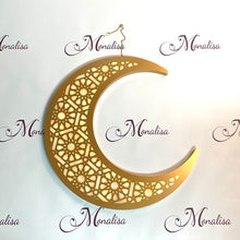 Load image into Gallery viewer, LED Hanging Crescent Moon