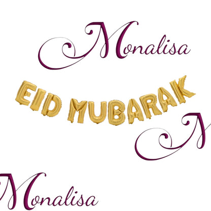 Eid Mubarak Letter Balloons