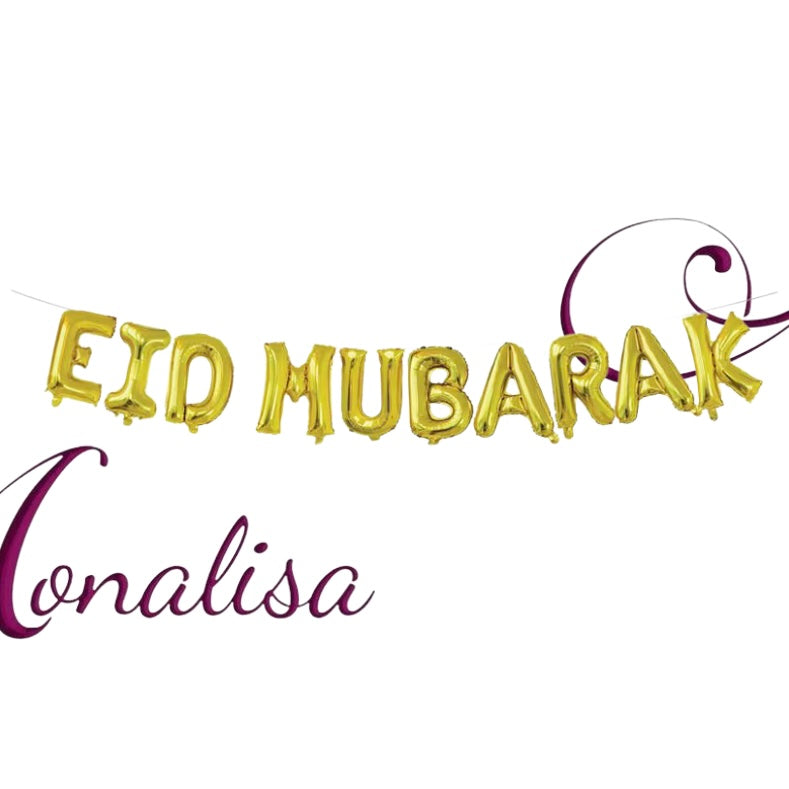 Eid Mubarak Letter Balloons