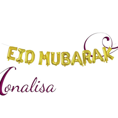Eid Mubarak Letter Balloons