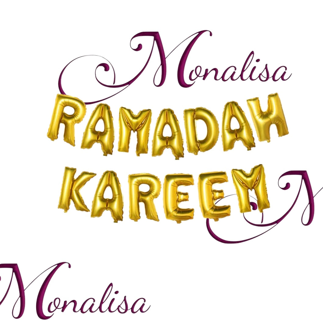 Ramadan Kareem Letter Balloons